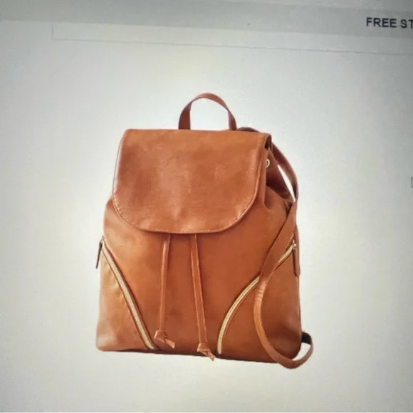 Leather Backpack 💐 Super Cute Medium Size Vegan NEW - Picture 1 of 2